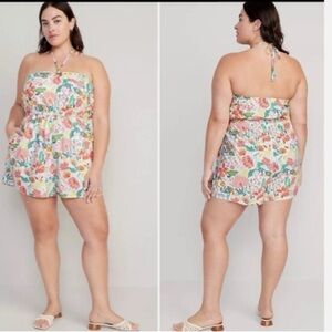 Old Navy Floral Strapless Jumpsuit - Multicolor